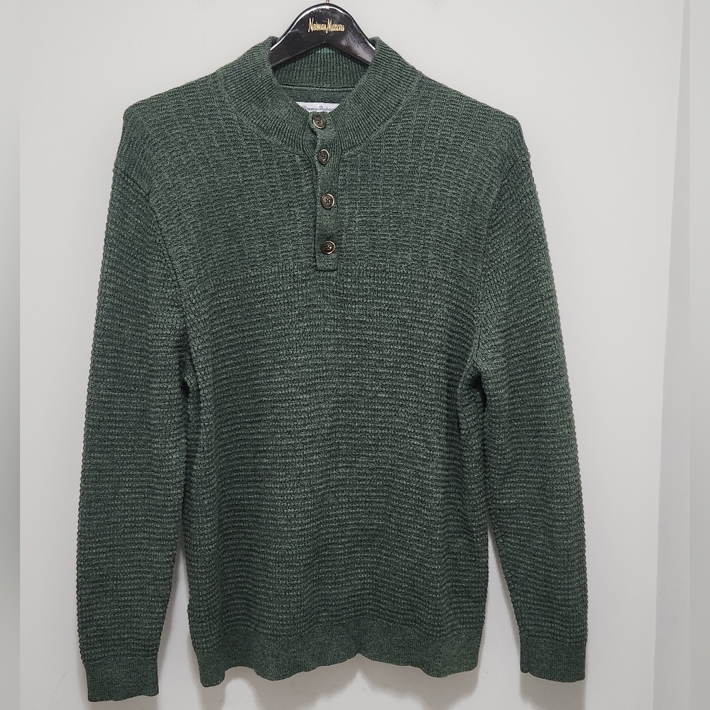 Tommy Bahama Men's Green Long Sleeve Sweaters Size XXL